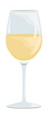 כוס יין לבן קל